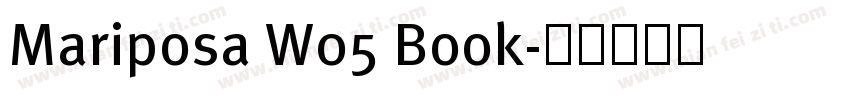 Mariposa W05 Book字体转换